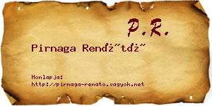 Pirnaga Renátó névjegykártya